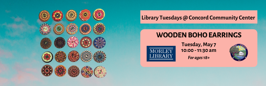 Library Tuesday @ Concord Community Center: Wooden Boho Earrings