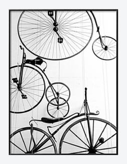 Bicycle display at Swiss Transport Museum, Lucerne, Switzerland (Walter Bibikow)